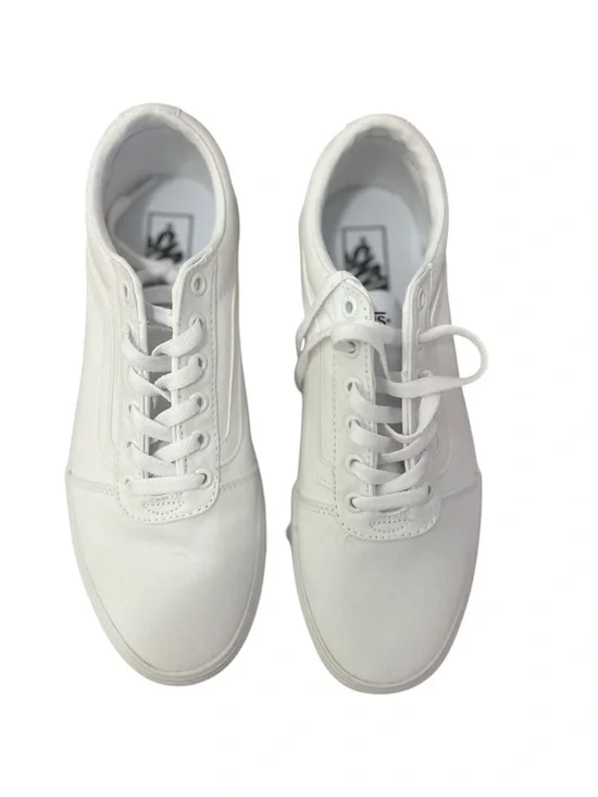 NWOB Vans Old Skool All White Low Top Sneakers - Picture 3 of 7
